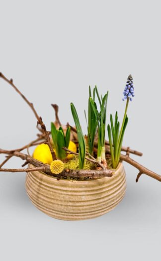 Velykinė kompozicija „Pasitinkame pavasarį“ | Gėlės studija
